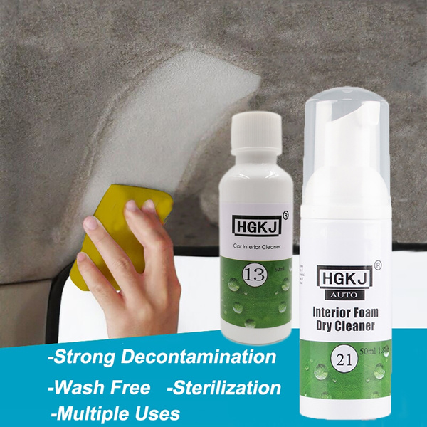 1pc 20/50ml Foam Dry Cleaner Decontamination Fabric Cleaning Car Interior  Cleaning Kit Car Seat Cleaner